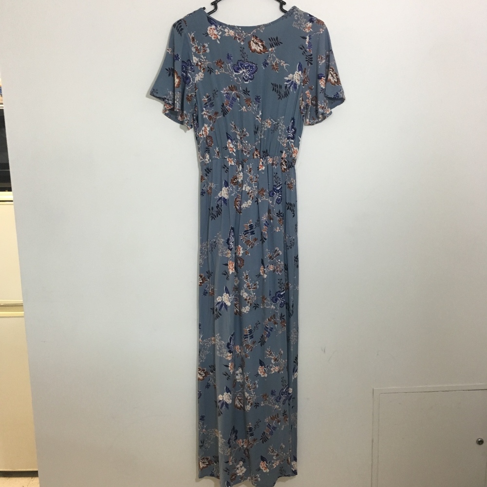 ANGIE Twig Floral Walk Thru Maxi Romper - Picture 5 of 7